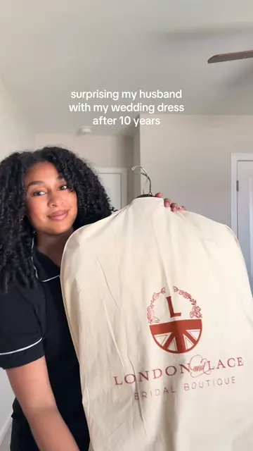 the sweetest reaction 🥹 #fyp #husbandandwife #weddingdress #10yearanniversary #