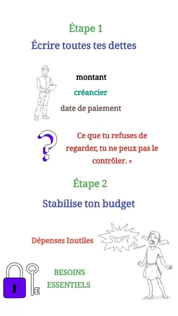 Regarde comment reprendre le contrôle de tes dettes. #dette  #payer  #salaire  #