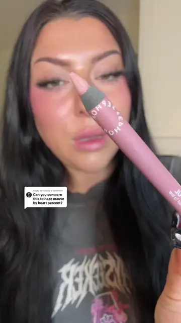 Replying to @kuroiss comparing @Sephora Collection pink frosting lip liner to @H
