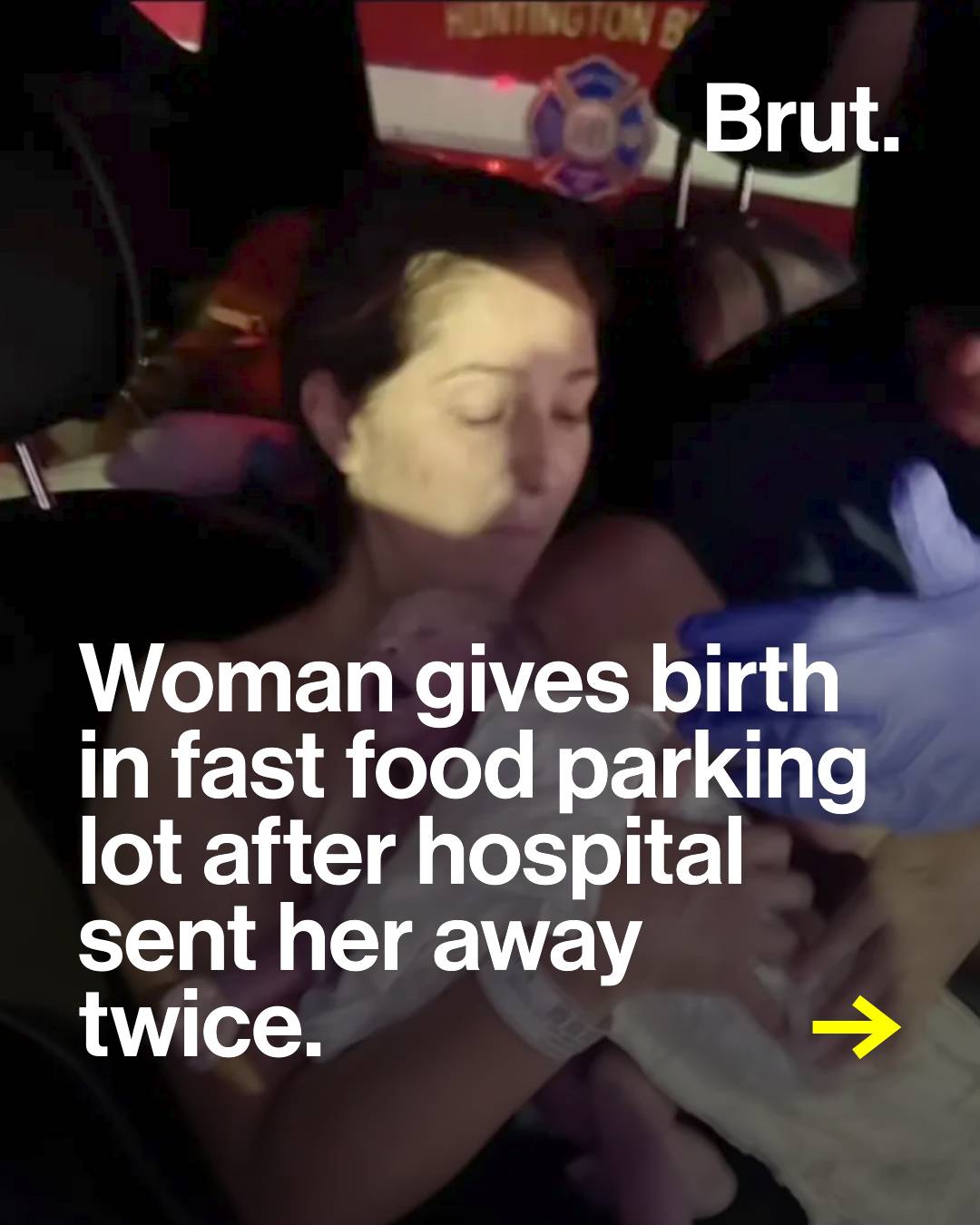 A California woman gave birth in the parking lot of a fast food restaurant after