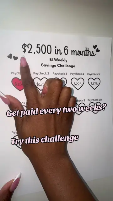 Save $2,500 in 6 months with this bi-weekly savings challenge 💵✨ #savingmoney #