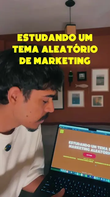 estudando um tema aleatório de marketing até conseguir explicar em um minuto 👀 