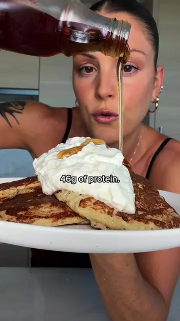 LEMON PROTEIN PANCAKES 🍋🥞 (my app members got this recipe before IG did and th