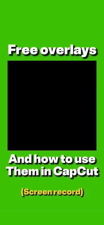 Free overlay, free glowing overlays for your edits and how to use them in capcut