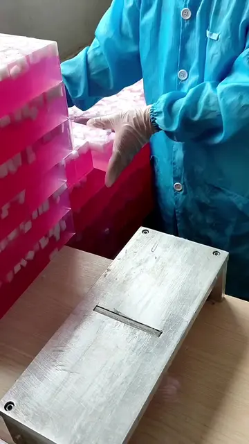Custom Strawberry Pudding-Inspired Handmade Soap Production A look inside our fa
