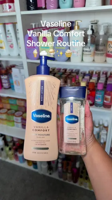 Let’s pick out a shower routine for the new Vaseline vanilla comfort lotion & ge