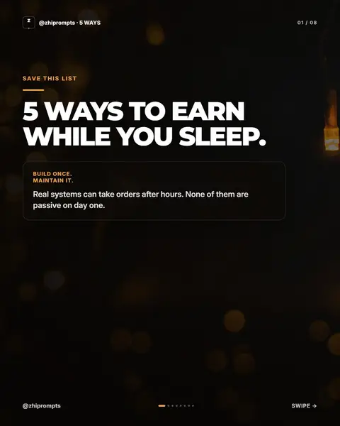 These ways to earn while you sleep use automated delivery, booking, memberships,