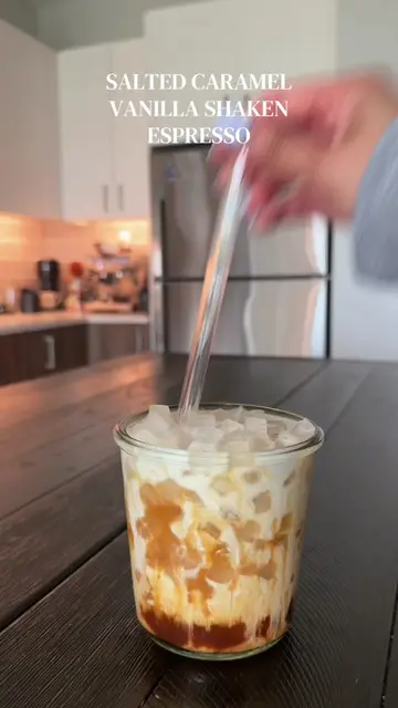 nothing beats a shaken espresso #shakenespresso #saltedcaramel #caramelvanilla #