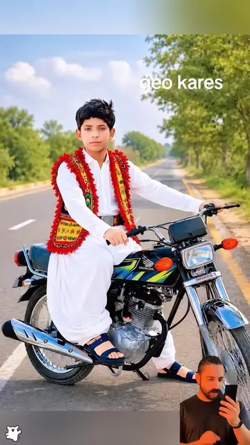 شاٹ بنائیں | Create man shot with ethnic vest on motorcycle 1. سنگل مرد موٹرسائی