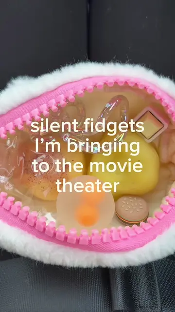 silent fidgets i brought to the movie theater 🤫 can you guess which movie i wat