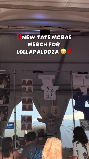 ‼️ NEW @tate mcrae MERCH AVAILABLE AT @Lollapalooza! So happy I was able to get 