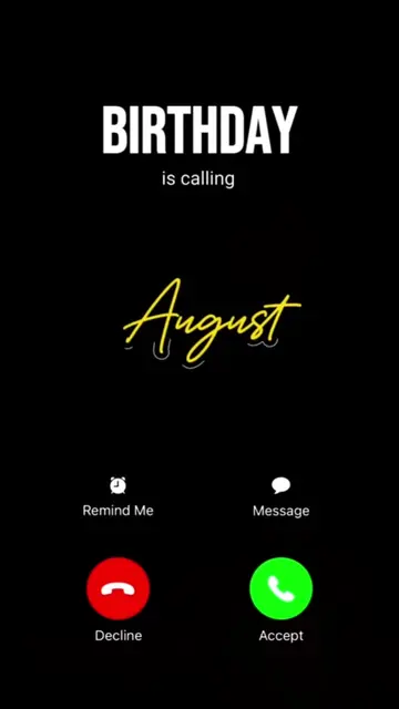 BIRTHDAY AUGUST 2026 TEMPLATE BIRTHDAY - A THOUSAND YEARS (CHRISTINA PERRI)  Jus