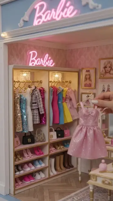 Cutest barbie mansion and the details are everything ✨💗✨💗✨👗🪆#barbiehouse #mi