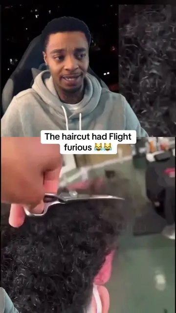 Oh nah 🤣🤣 #fyp #flightreacts #ftc #haircut #barber 
