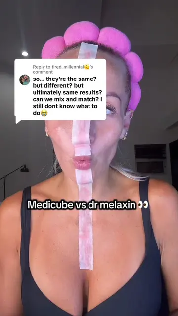 Replying to @tired_millennial🫠 Medicube vs. Dr. Melaxin 👀 I tested both and he