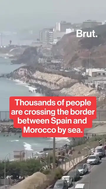 Thousands of people are currently crossing the border between Morocco and Spain 