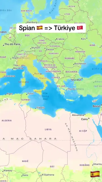 From Spian 🇪🇸 to Türkiye 🇹🇷. #LearnOnTikTok #trending #viral #spain #türkiye