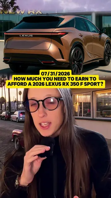 Wondering how much you need to earn to afford the 2026 Lexus RX 350 F Sport AWD?
