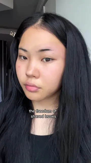 the freedom of shaved eyebrows  #eyebrows #makeup 