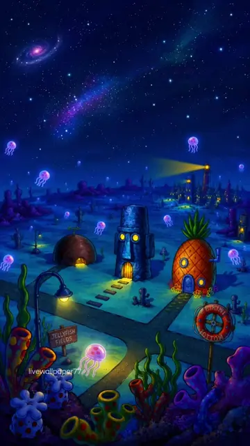 Well... that's another calm day in Bikini Bottom (Download more live wallpaper �