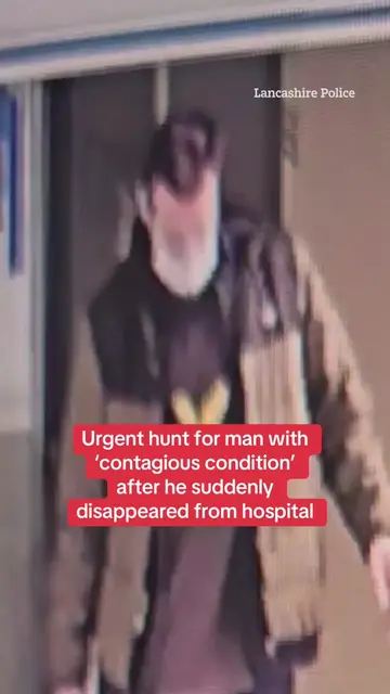 An urgent search has been launched for a man who “may have a contagious conditio