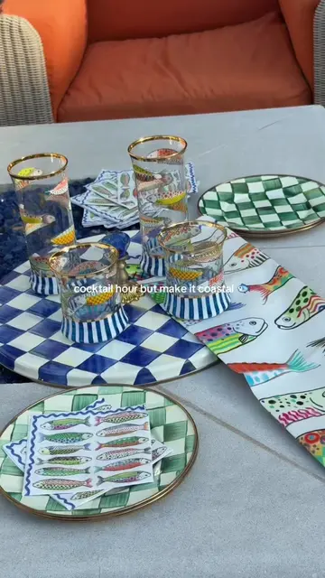 A catch that’s sure to reel in compliments 🐟🍸 Go Fish Glassware #mackenziechil