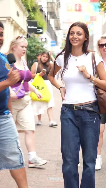You won’t guess which country she is from #streetinterview #guess 