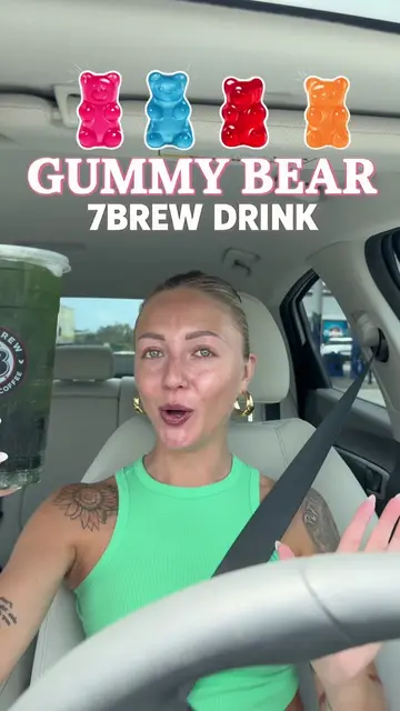 GUMMY BEAR DRINK AT @7brewcoffee‼️ #7brew #drinkordertrend #gummybear #beverageg