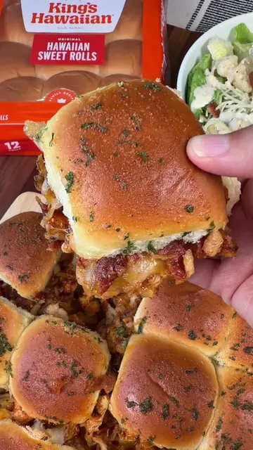 Cheesy BBQ Chicken sliders are a super easy dinner that my family loves! INGREDI