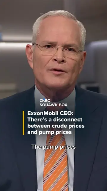 ExxonMobil Chairman and CEO Darren Woods discusses the disconnect between crude 