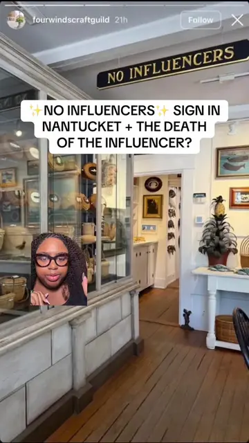 I’m not surprised by the “No Influencers” sign found at a Nantucket artisans cra
