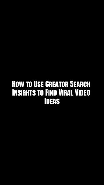 Stop guessing what to post. Creator Search Insights tells you exactly what peopl