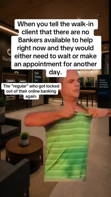 You walk into the bank with no appointment, see every banker already sitting wit
