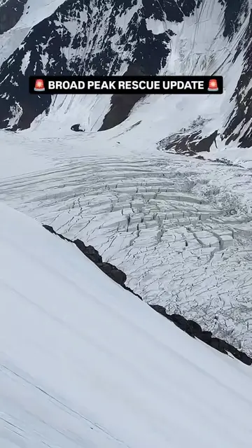 🚨 BROAD PEAK RESCUE UPDATE 🚨 A large-scale rescue operation is underway on Bro