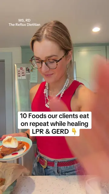 10 foods our clients eat on repeat while healing LPR and GERD. None of these are