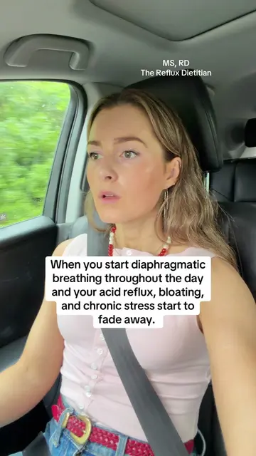 When you start diaphragmatic breathing throughout the day, your acid reflux, blo