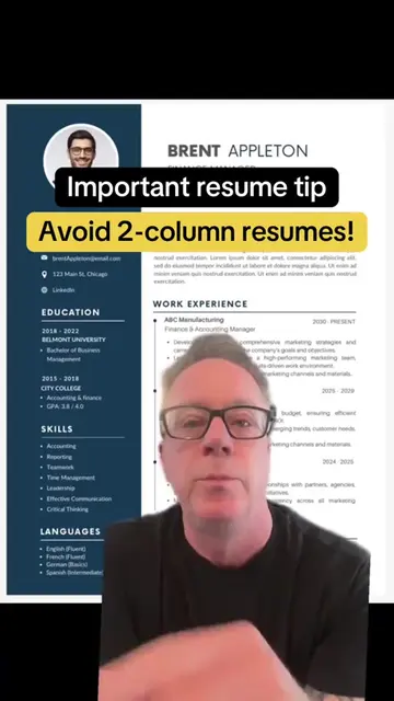 ‼️ Your 2-column resume might be screwing up your job search!!! People send me t