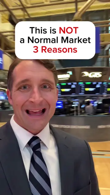 This is NOT a normal market!! 👇 📉 Apple: -10% today 📈 Amazon: +15% today 📈 M