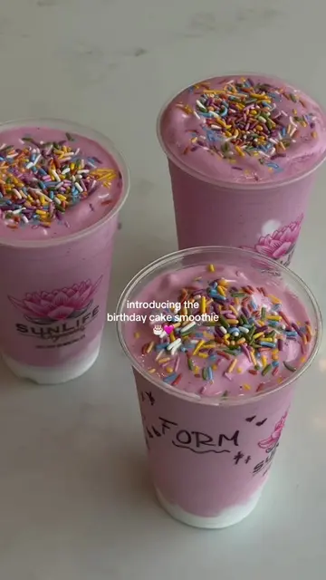 In celebration of our 5th birthday, the Birthday Cake Smoothie will be available