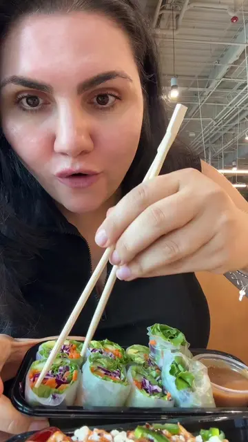 These spring sushu rolls from @Whole Foods Market are just the best! #springroll