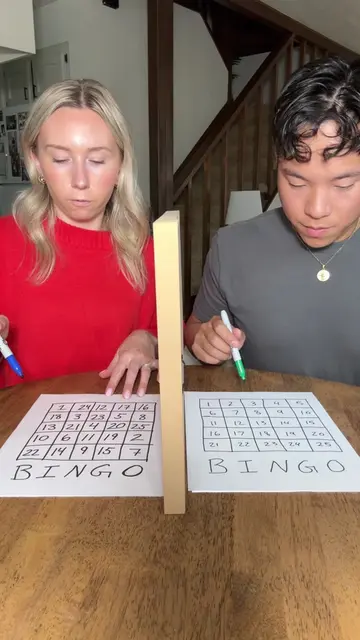 Playing Bingo with my wife but I put all my numbers in order😂 #couple #humor #g