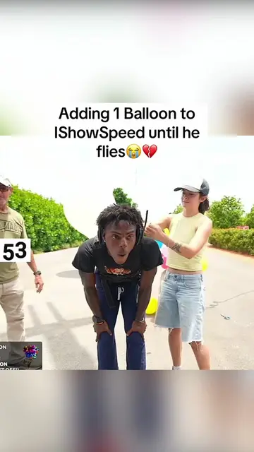 Adding 1 Balloon to IShowSpeed until he flies😭💔 #ishowspeed 