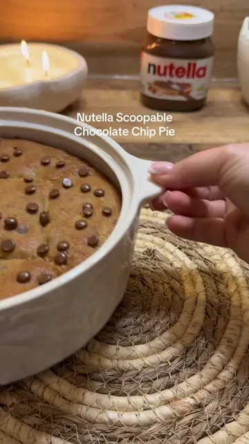 POV: You can’t decide between a giant cookie and Nutella… so you make both. 🤎🍪