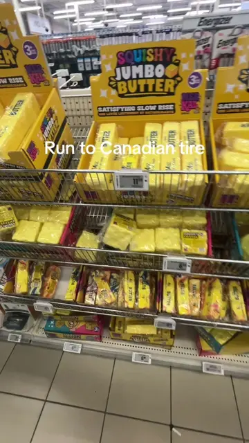 Run to Canadian tire for foam butter cheese and big dumping #fyp #butter #squish