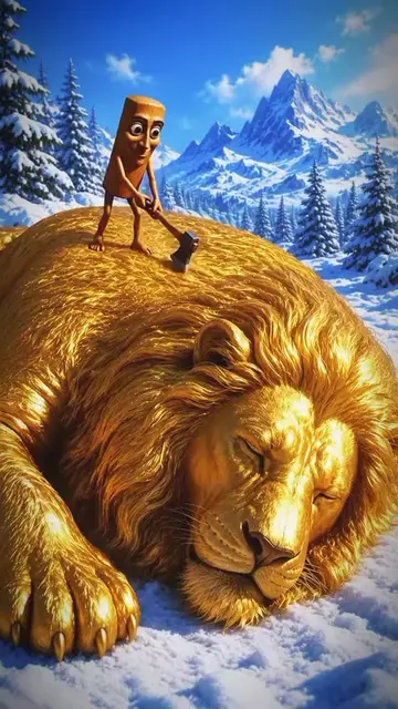 the artificial intelligence story animation kids cartoon funny lion and wood #ar