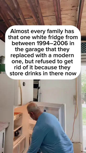 That 1998 garage fridge is surviving on pure vibes, loose change, and three cans