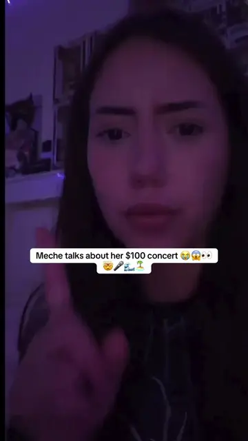 Meche talks about her $100 concert 😭😱👀🤯🎤🌊🏝️ #fypシ゚viral #meche #trending 