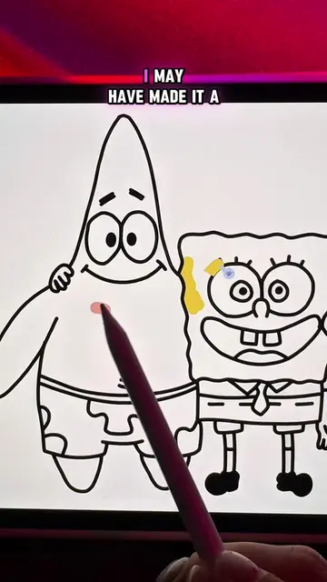 App: ArtWorkout 🩷 #digitalart #multiplayer #artchallenge #drawing #spongebob 