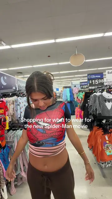 We went to @Walmart for one thing… and somehow left with matching Spider-Man paj