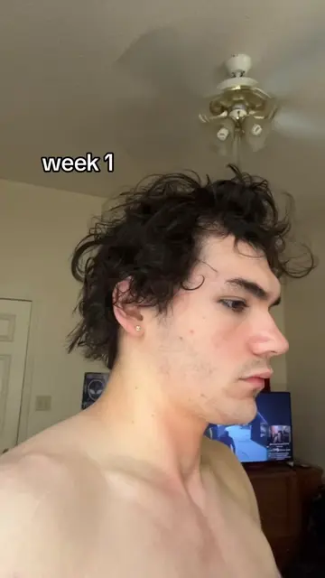 neck curl progress, weeks 1 - 4. #looks #glow #relatable #fyp #viral 